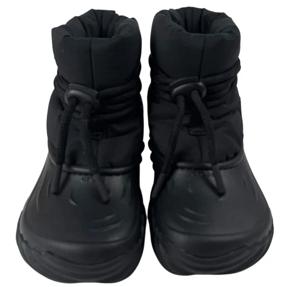 Crocs Echo Mens Size 3 Rain Boots Black Winter Slip-On Ankle Chunky Womens 5 New